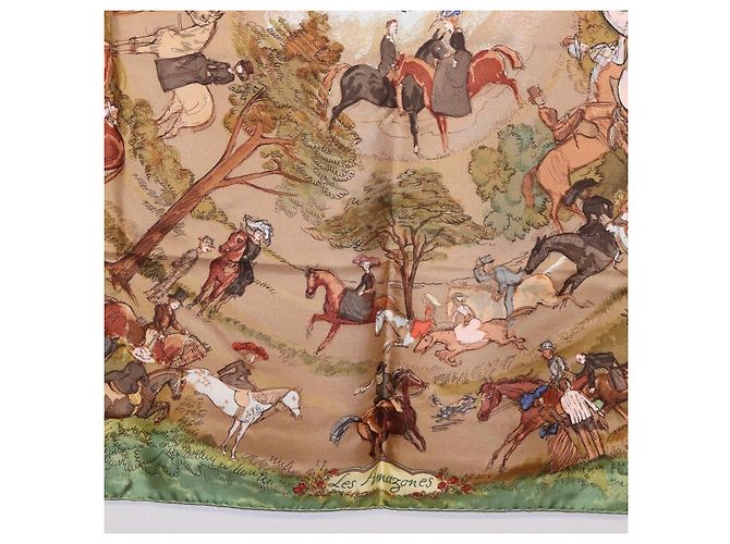 Hermès HERMES Carre 90 Scarf Silk Green Auth 199701M Grün - Ansicht 10