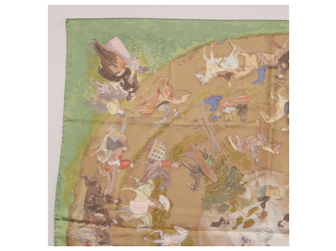 Hermès HERMES Carre 90 Scarf Silk Green Auth 199701M Grün - Ansicht 15