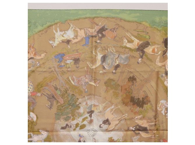 Hermès HERMES Carre 90 Scarf Silk Green Auth 199701M Grün - Ansicht 16