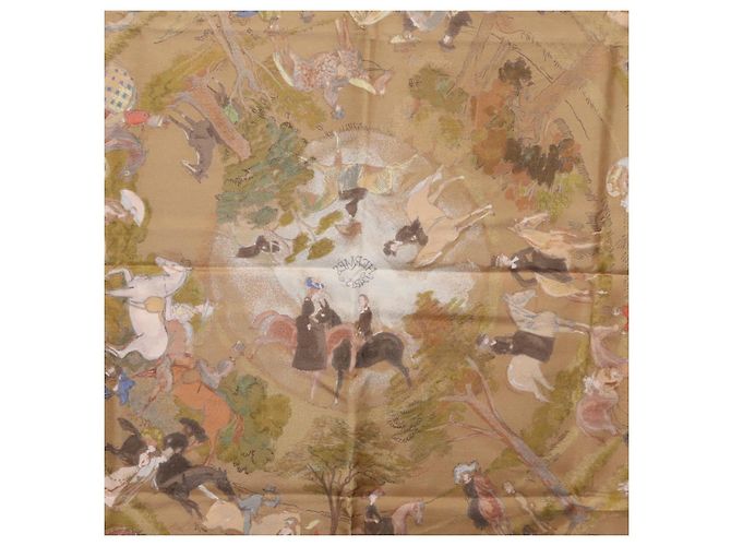 Hermès HERMES Carre 90 Scarf Silk Green Auth 199701M Grün - Ansicht 19