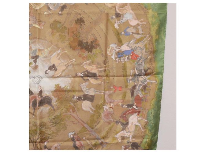 Hermès HERMES Carre 90 Scarf Silk Green Auth 199701M Grün - Ansicht 20