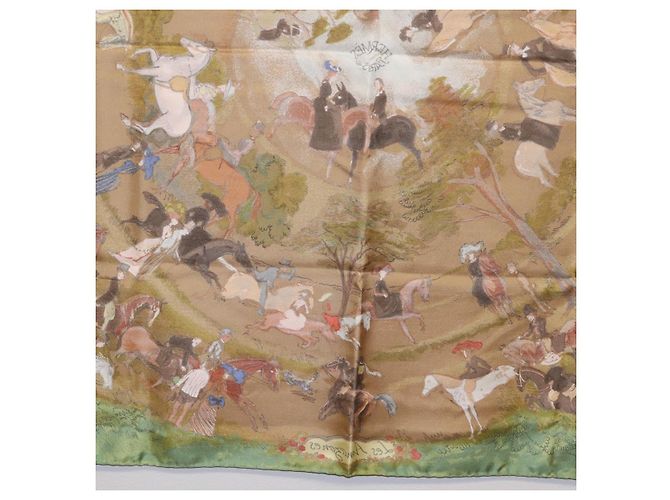 Hermès HERMES Carre 90 Scarf Silk Green Auth 199701M Grün - Ansicht 22