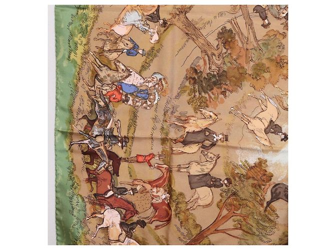 Hermès HERMES Carre 90 Scarf Silk Green Auth 199701M Grün - Ansicht 6