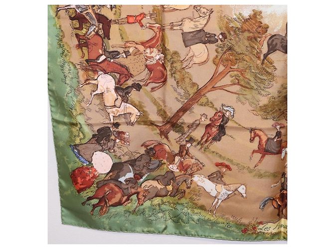 Hermès HERMES Carre 90 Scarf Silk Green Auth 199701M Grün - Ansicht 9