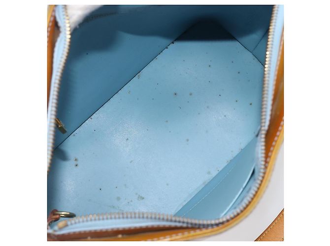 Borsa a mano LOUIS VUITTON Monogram Vernis Houston Baby Blue M91005 LV Auth ep15961 Blu chiaro - vista 11