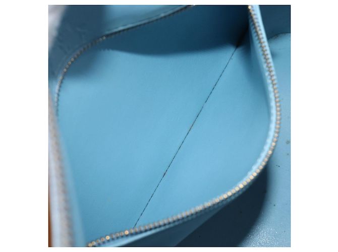 Borsa a mano LOUIS VUITTON Monogram Vernis Houston Baby Blue M91005 LV Auth ep15961 Blu chiaro - vista 25