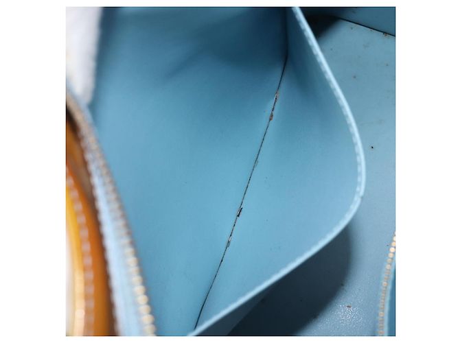 Borsa a mano LOUIS VUITTON Monogram Vernis Houston Baby Blue M91005 LV Auth ep15961 Blu chiaro - vista 26