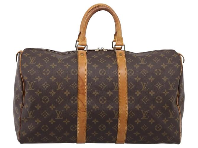 LOUIS VUITTON Monogram Keepall 45 Boston Bag M41428 LV Auth bs37277 Monogramme - vue 13