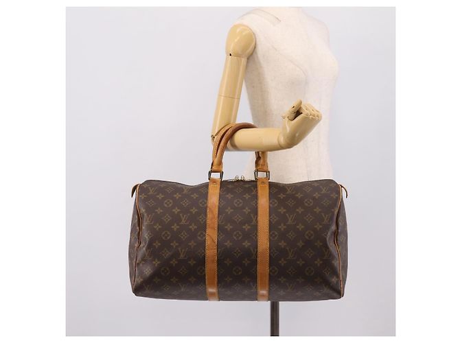 LOUIS VUITTON Monogram Keepall 45 Boston Bag M41428 LV Auth bs37277 Monogramme - vue 22