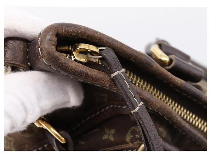LOUIS VUITTON Monogram Mini Lin Buzasu Anjoul Bag 2way Ebene M95617 Auth ep16190 Marrone Damier ebene - vista 22