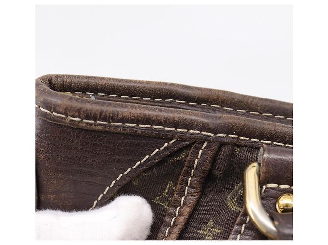 LOUIS VUITTON Monogram Mini Lin Buzasu Anjoul Bag 2way Ebene M95617 Auth ep16190 Marrone Damier ebene - vista 7