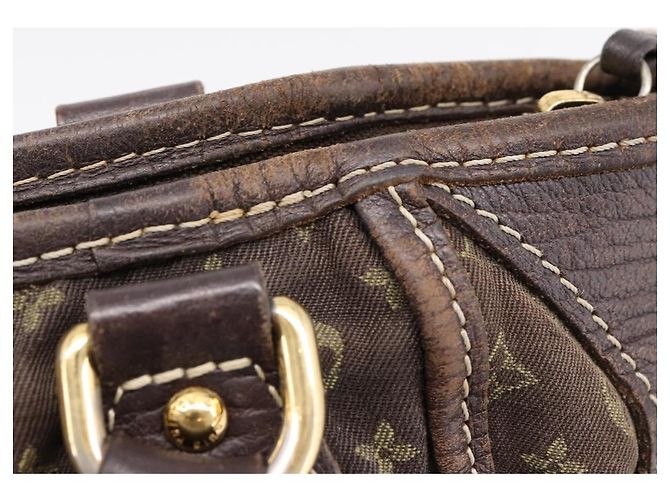 LOUIS VUITTON Monogram Mini Lin Buzasu Anjoul Bag 2way Ebene M95617 Auth ep16190 Marrone Damier ebene - vista 8