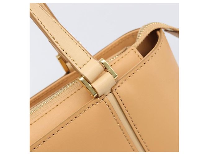 Borsa a mano BURBERRY in pelle Beige Gold Auth 206131A D'oro - vista 10