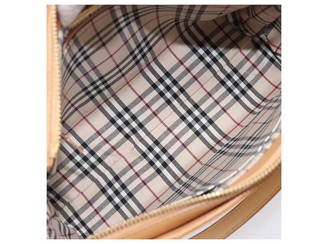Borsa a mano BURBERRY in pelle Beige Gold Auth 206131A D'oro - vista 11