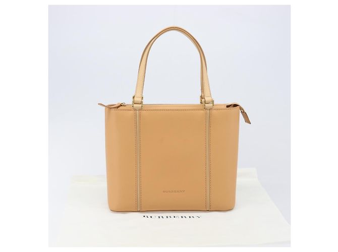 Borsa a mano BURBERRY in pelle Beige Gold Auth 206131A D'oro - vista 12