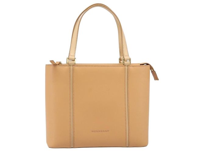 Borsa a mano BURBERRY in pelle Beige Gold Auth 206131A D'oro - vista 13