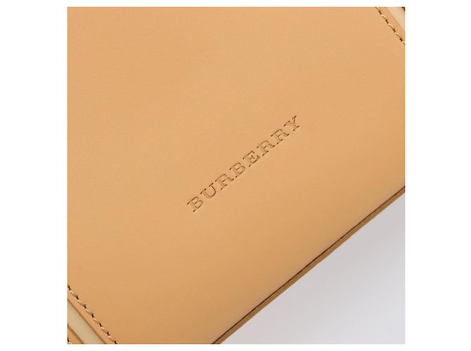 Borsa a mano BURBERRY in pelle Beige Gold Auth 206131A D'oro - vista 18