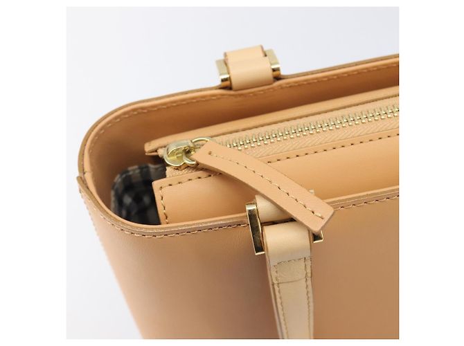 Borsa a mano BURBERRY in pelle Beige Gold Auth 206131A D'oro - vista 20