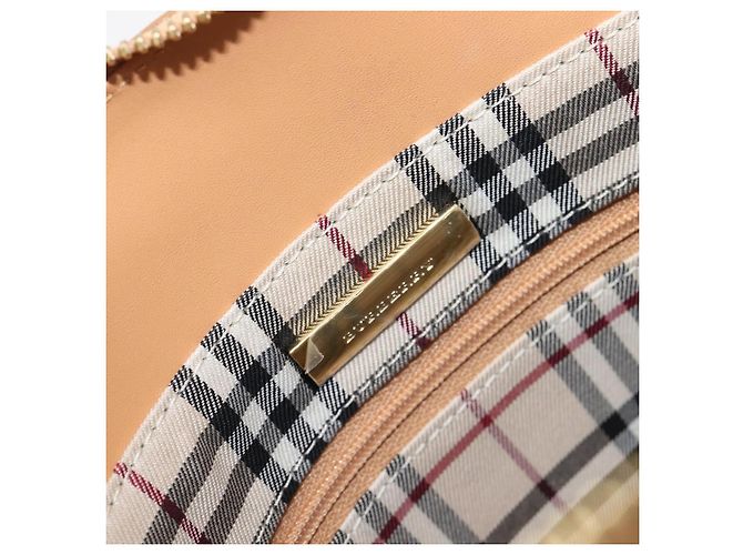 Borsa a mano BURBERRY in pelle Beige Gold Auth 206131A D'oro - vista 21