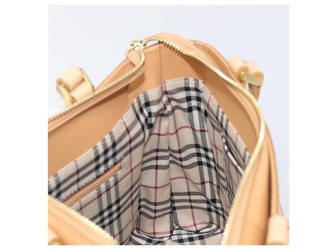 Borsa a mano BURBERRY in pelle Beige Gold Auth 206131A D'oro - vista 22