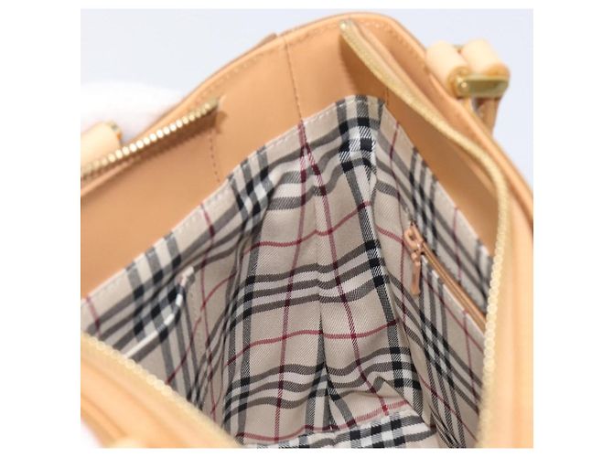 Borsa a mano BURBERRY in pelle Beige Gold Auth 206131A D'oro - vista 23