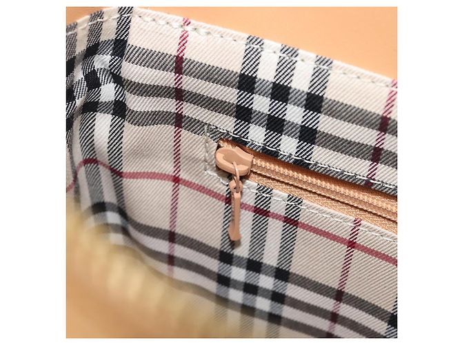 Borsa a mano BURBERRY in pelle Beige Gold Auth 206131A D'oro - vista 24