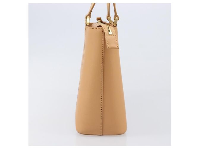 Borsa a mano BURBERRY in pelle Beige Gold Auth 206131A D'oro - vista 4