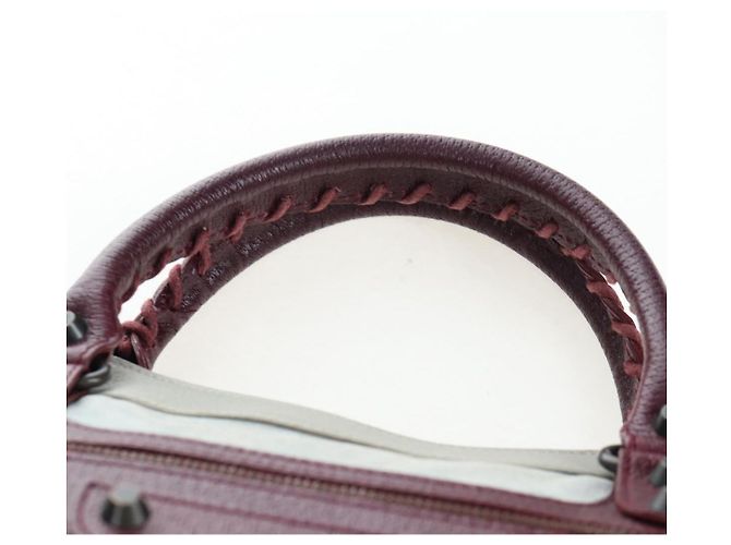 BALENCIAGA Borsa a mano The First in pelle 2way Grigio 103208 Auth ep16202V Marrone - vista 14