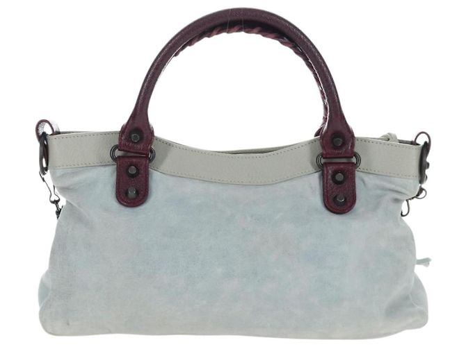 BALENCIAGA Borsa a mano The First in pelle 2way Grigio 103208 Auth ep16202V Marrone - vista 2
