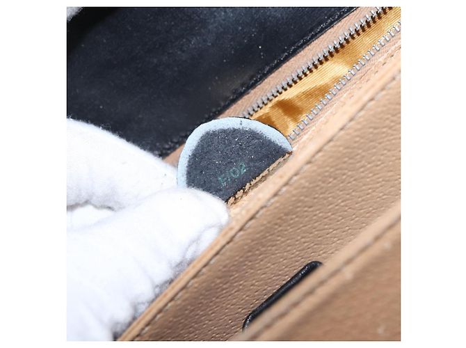 Céline Bolsa de mão CELINE em couro 2way Preta Tom Dourado Auth mr2993 Preto - vista 11