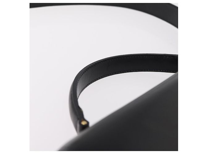 Céline Bolsa de mão CELINE em couro 2way Preta Tom Dourado Auth mr2993 Preto - vista 15