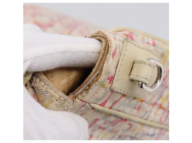 Bolsa de mão CHANEL Canvas 2way Rosa Prata CC Auth bs37241 - vista 10