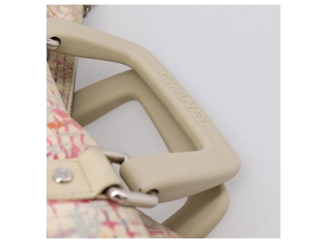Bolsa de mão CHANEL Canvas 2way Rosa Prata CC Auth bs37241 - vista 14