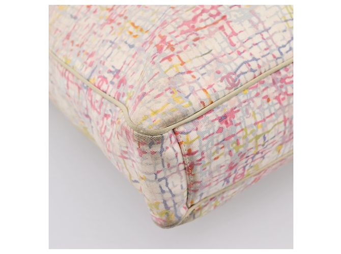 Bolsa de mão CHANEL Canvas 2way Rosa Prata CC Auth bs37241 - vista 17