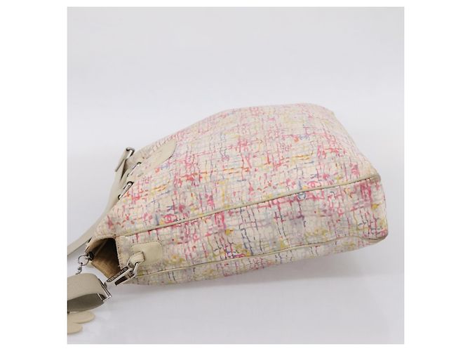 Bolsa de mão CHANEL Canvas 2way Rosa Prata CC Auth bs37241 - vista 3