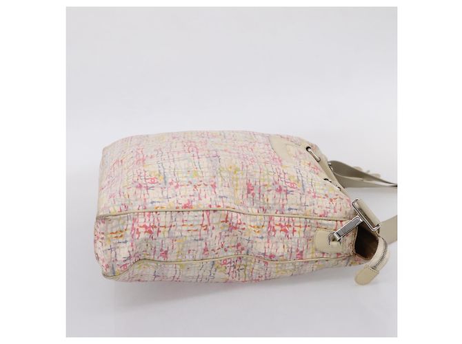 Bolsa de mão CHANEL Canvas 2way Rosa Prata CC Auth bs37241 - vista 4