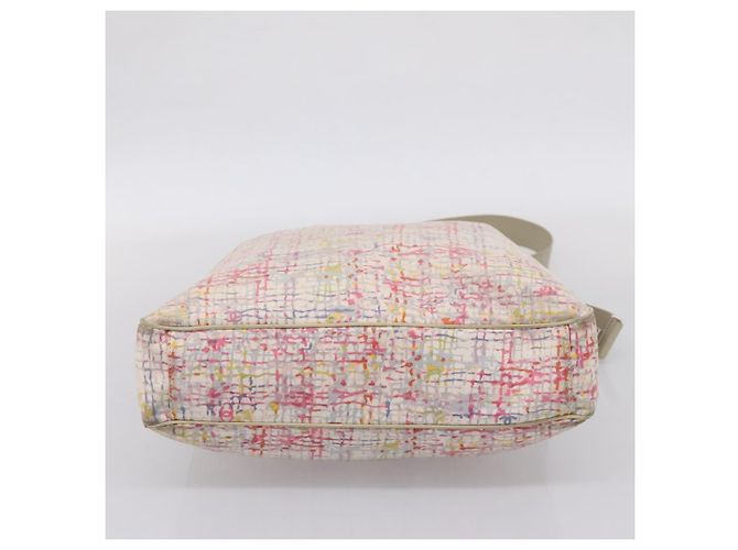 Bolsa de mão CHANEL Canvas 2way Rosa Prata CC Auth bs37241 - vista 5
