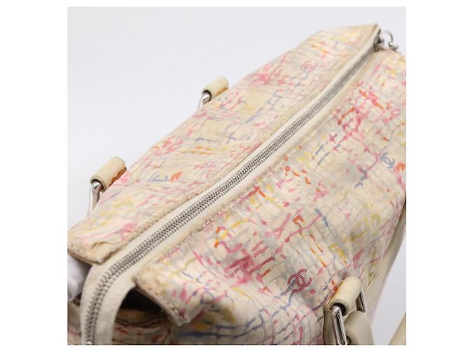 Bolsa de mão CHANEL Canvas 2way Rosa Prata CC Auth bs37241 - vista 6