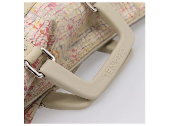 Bolsa de mão CHANEL Canvas 2way Rosa Prata CC Auth bs37241 - vista 7