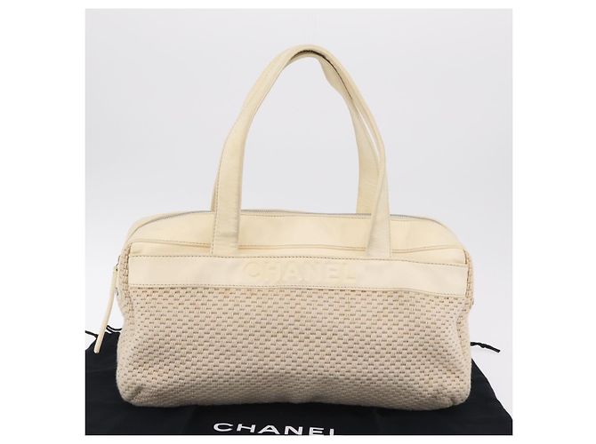 CHANEL Handtasche Canvas Beige Silver CC Auth mr3001A Silber - Ansicht 12