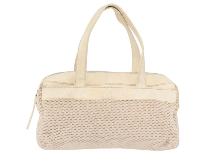 CHANEL Handtasche Canvas Beige Silver CC Auth mr3001A Silber - Ansicht 13