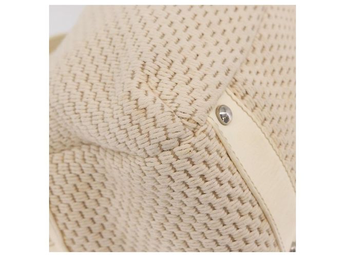 CHANEL Handtasche Canvas Beige Silver CC Auth mr3001A Silber - Ansicht 17
