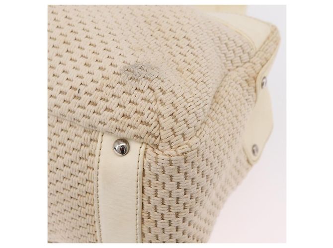 CHANEL Handtasche Canvas Beige Silver CC Auth mr3001A Silber - Ansicht 18