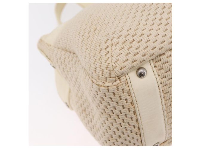 CHANEL Handtasche Canvas Beige Silver CC Auth mr3001A Silber - Ansicht 19