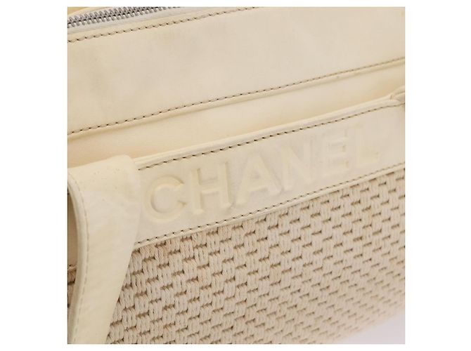 CHANEL Handtasche Canvas Beige Silver CC Auth mr3001A Silber - Ansicht 22
