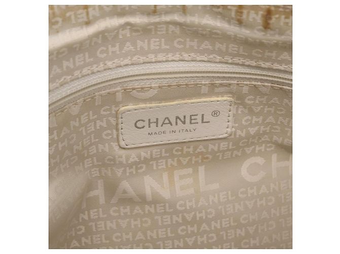 CHANEL Handtasche Canvas Beige Silver CC Auth mr3001A Silber - Ansicht 24