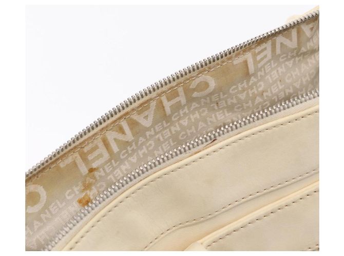 CHANEL Handtasche Canvas Beige Silver CC Auth mr3001A Silber - Ansicht 27