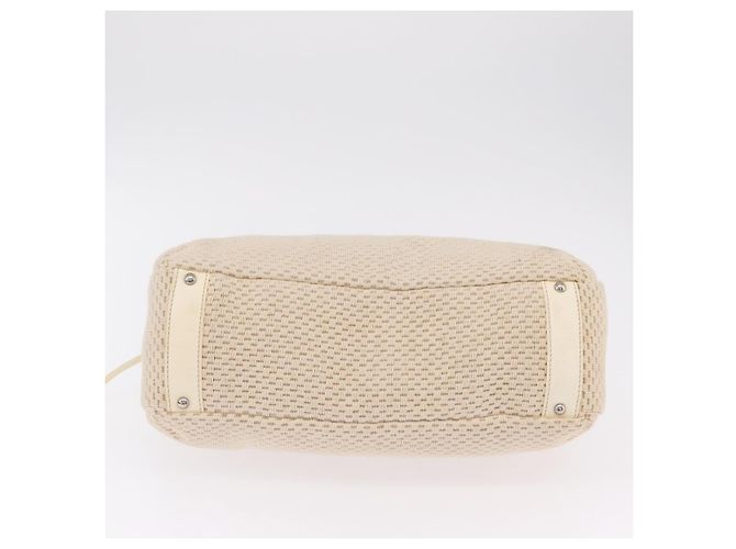 CHANEL Handtasche Canvas Beige Silver CC Auth mr3001A Silber - Ansicht 6