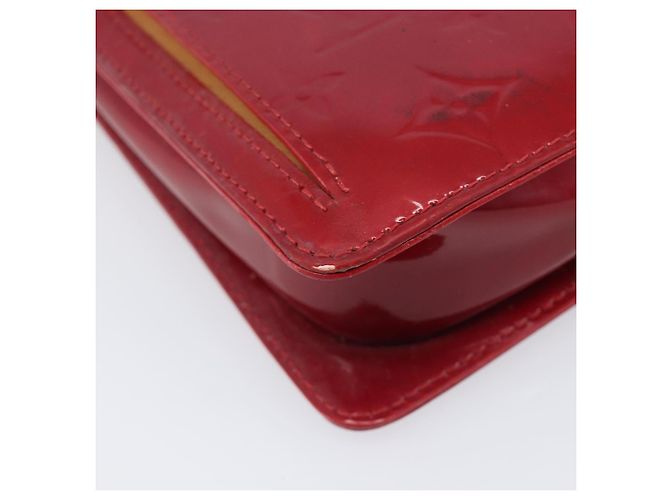 LOUIS VUITTON Monogram Vernis Motto Accessory Pouch Red M91137 LV Auth bs37359 Rosso - vista 18