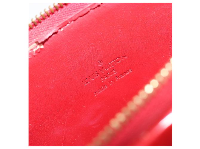 LOUIS VUITTON Monogram Vernis Motto Accessory Pouch Red M91137 LV Auth bs37359 Rosso - vista 27